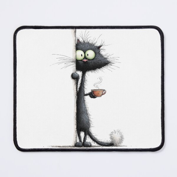 Item preview, Skinny Black Cat Illustration designed and sold by Partoon-dp.