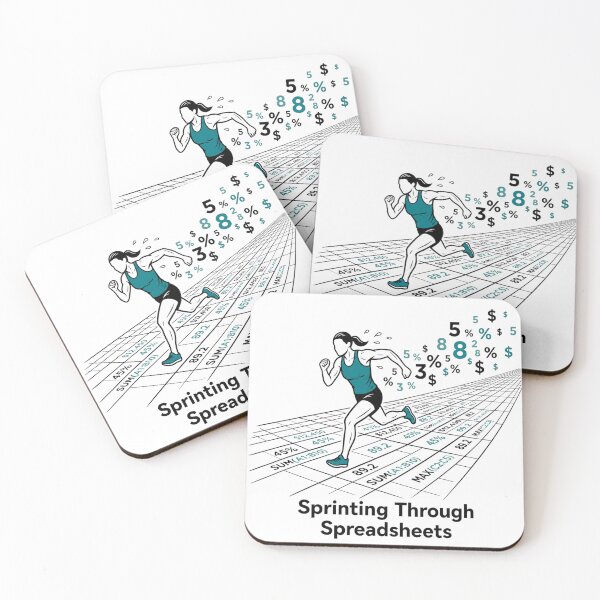 Artikelvorschau, Sprinting Through Tablesheets - Funny Excel Data Analyst & Accountant. entworfen und verkauft von spreadsheetcafe.