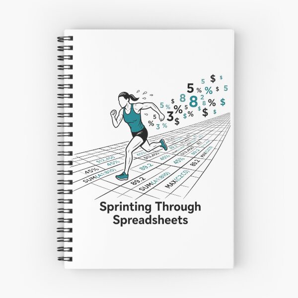 Item preview, Sprinting Through Spreadsheets - Funny Excel Data Analyst & Accountant. designed and sold by spreadsheetcafe.