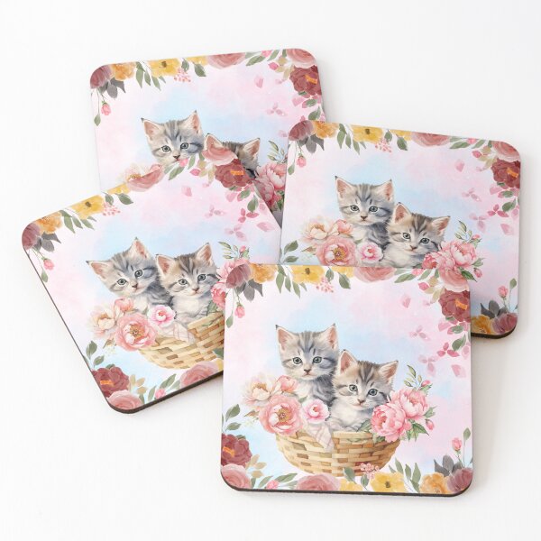 Item preview,  Beautiful Cat and Flowers Art Print designed and sold by Playful Strokes pom@pom.