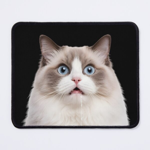 Item preview, Drooling Ragdoll Cat Meme Face designed and sold by teeperfect.