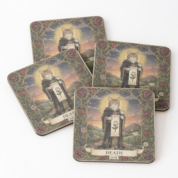 Item preview, Death - Tarot Cat designed and sold by PictorialWhimsy.