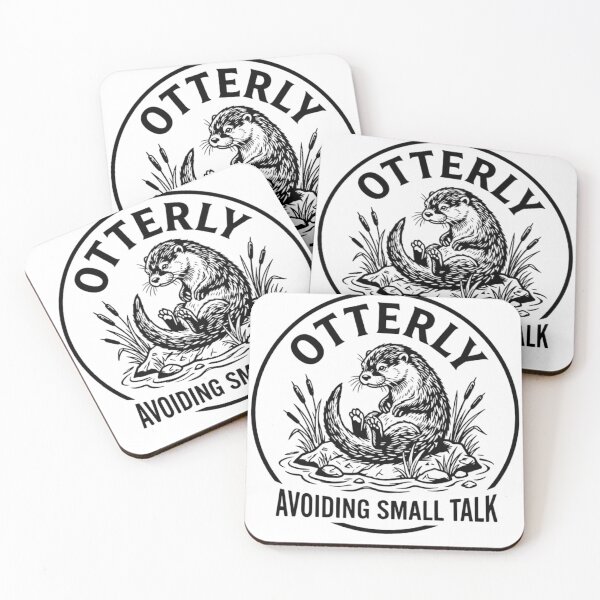 Item preview, Otterly Avoiding Small Talk - Funny Introvert Animal Pun designed and sold by haitrieuic96.