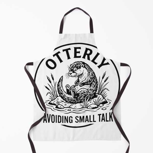 Item preview, Otterly Avoiding Small Talk - Funny Introvert Animal Pun designed and sold by haitrieuic96.