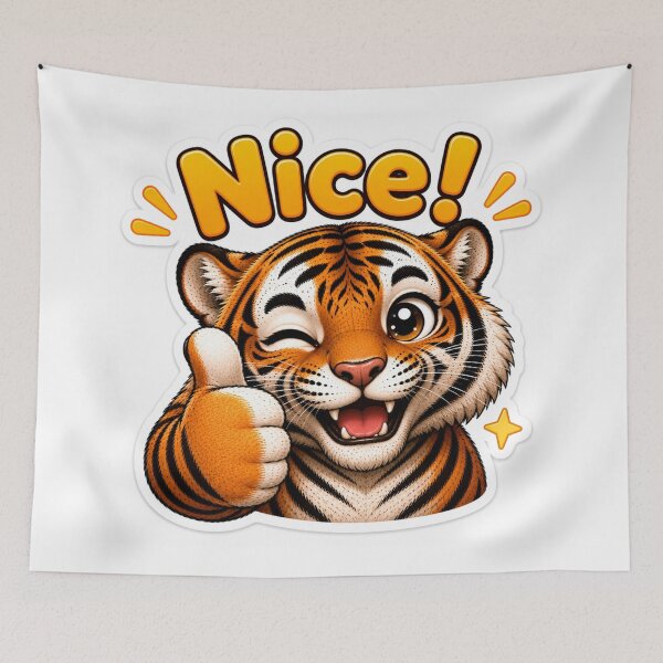 Item preview, Cute Nice Tiger Chibi Sticker designed and sold by PremVerse.