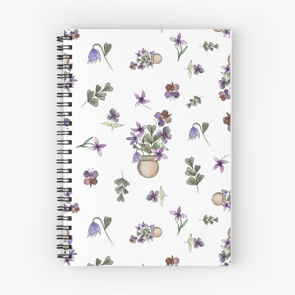Item preview, Purple Butterfly and Brown Vase Watercolor Floral Art designed and sold by Orly Fuchs Galchen.