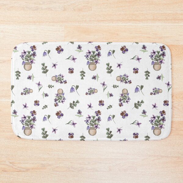 Item preview, Purple Butterfly and Brown Vase Watercolor Floral Art designed and sold by Orly Fuchs Galchen.