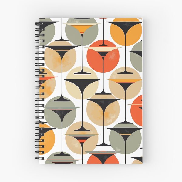Item preview, Atomic Fifties Inspired Martinis In Grey, Orange, Cream And Red designed and sold by taiche.