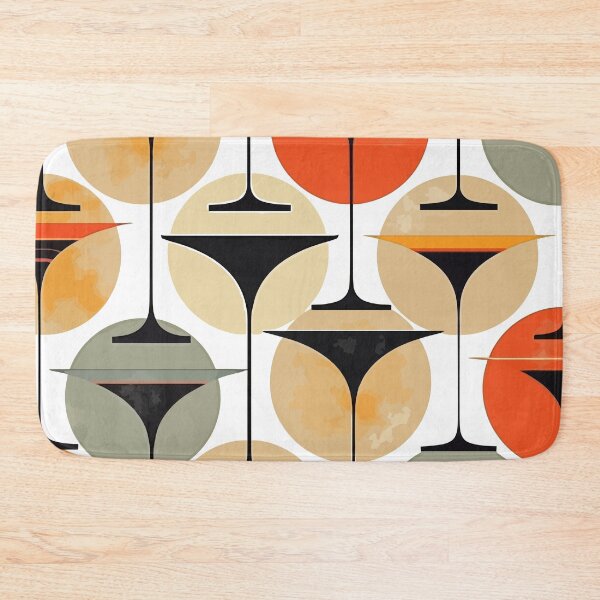 Item preview, Atomic Fifties Inspired Martinis In Grey, Orange, Cream And Red designed and sold by taiche.