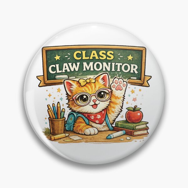 Item preview, Class Claw Monitor Funny School Cat Classroom Design designed and sold by mansourhamid.