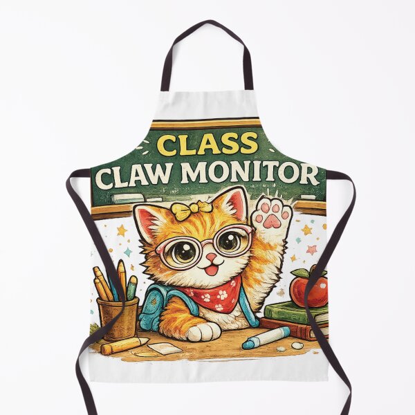Item preview, Class Claw Monitor Funny School Cat Classroom Design designed and sold by mansourhamid.