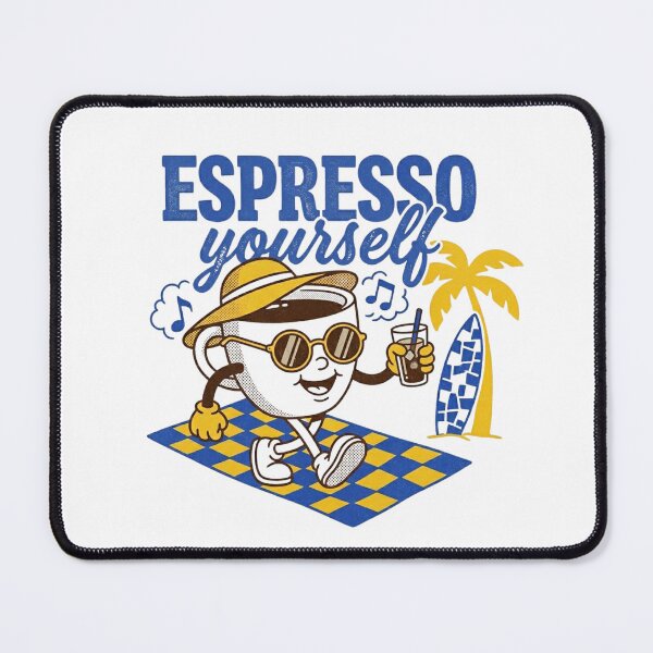 Item preview, Retro Summer Coffee Espresso Yourself Cartoon Cup designed and sold by Trendymindvibes.
