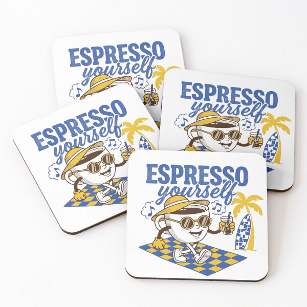 Item preview, Retro Summer Coffee Espresso Yourself Cartoon Cup designed and sold by Trendymindvibes.