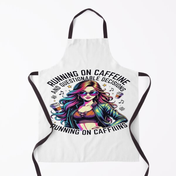 Item preview, Running on Caffeine & Questionable Decisions – Funny Coffee Graphic T-Shirt | Neon Aesthetic Lifestyle Tee | Caffeine Lover POD Design designed and sold by Sushikidsntod.