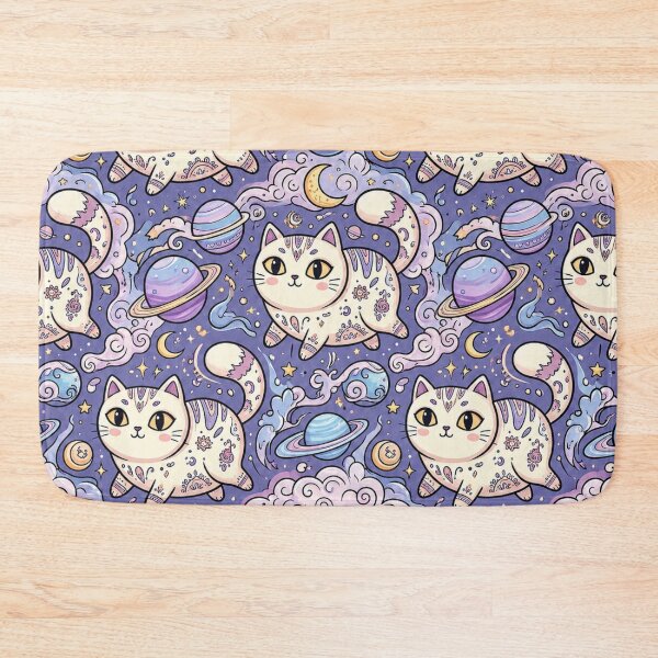 Item preview, Cute Galaxy Cats Seamless Pattern designed and sold by Iampoji.
