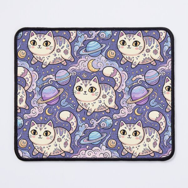 Item preview, Cute Galaxy Cats Seamless Pattern designed and sold by Iampoji.