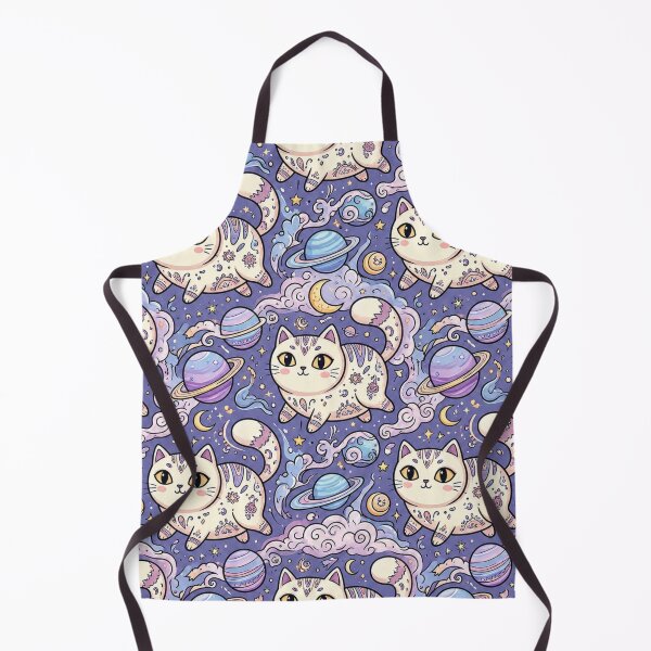 Item preview, Cute Galaxy Cats Seamless Pattern designed and sold by Iampoji.