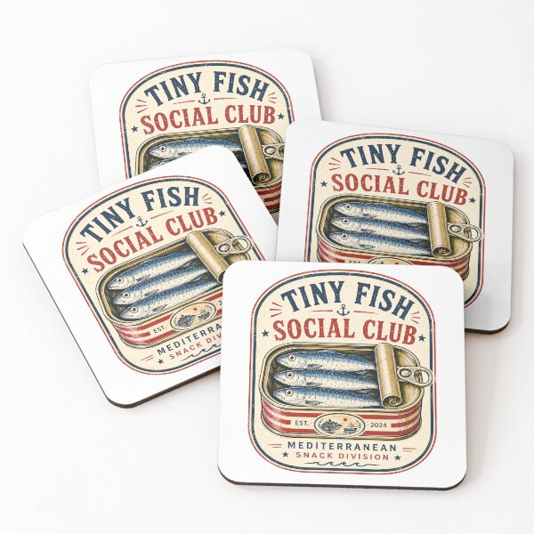 Item preview, Retro Sardine Tin Coastal Mediterranean Fish T-Shirt designed and sold by LuckyLukasArt.