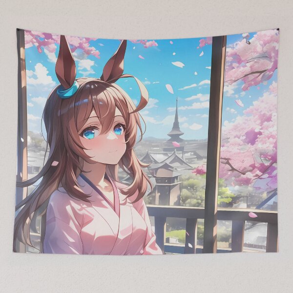 Item preview, Mihono Bourbon Uma Musume Pretty Derby Sakura Window Serenity designed and sold by earlobejerk.