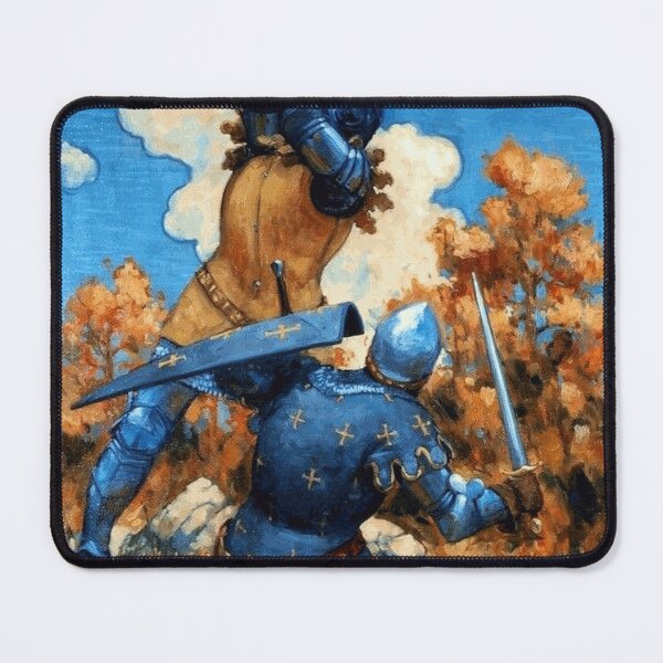 Item preview, Arthurian Knights Dueling Retro Classic Fantasy Art designed and sold by JeremieSanz.