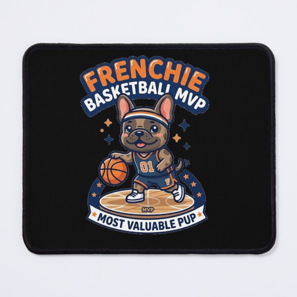 Item preview, Cute Frenchie Basketball MVP - French Bulldog Sticker & Tee designed and sold by BreedCraft Studio.
