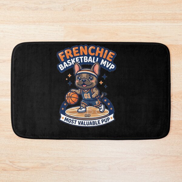 Item preview, Cute Frenchie Basketball MVP - French Bulldog Sticker & Tee designed and sold by  BreedCraft Studio.