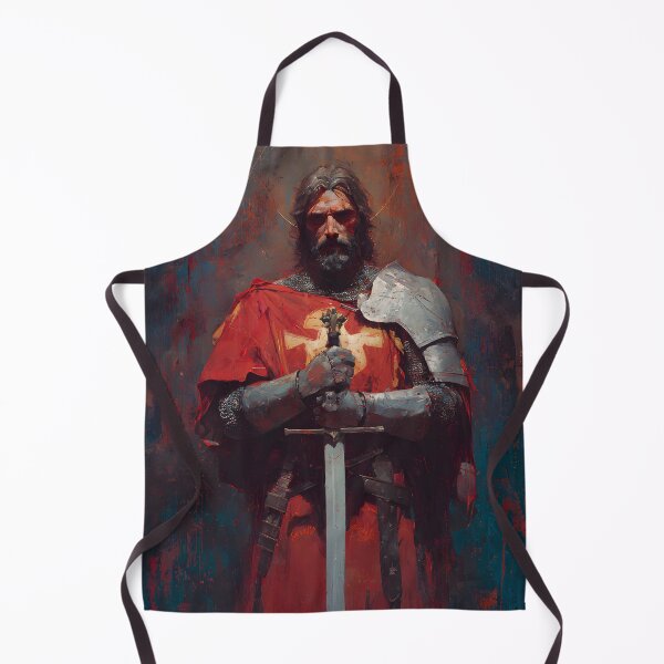 Item preview, Knight of God Templar Crusader Standing Guard Medieval Warrior Art designed and sold by GrinGalore.