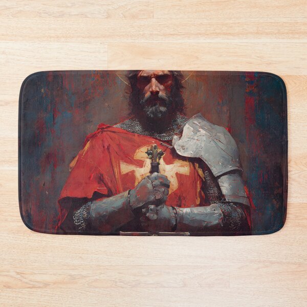 Item preview, Knight of God Templar Crusader Standing Guard Medieval Warrior Art designed and sold by GrinGalore.
