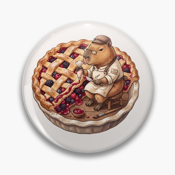 Item preview, Kawaii Capybara Berry Pie Baker Food Trend designed and sold by MythicCotton.