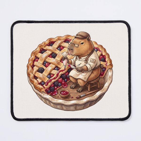 Item preview, Kawaii Capybara Berry Pie Baker Food Trend designed and sold by MythicCotton.