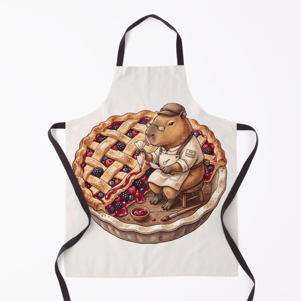 Item preview, Kawaii Capybara Berry Pie Baker Food Trend designed and sold by MythicCotton.