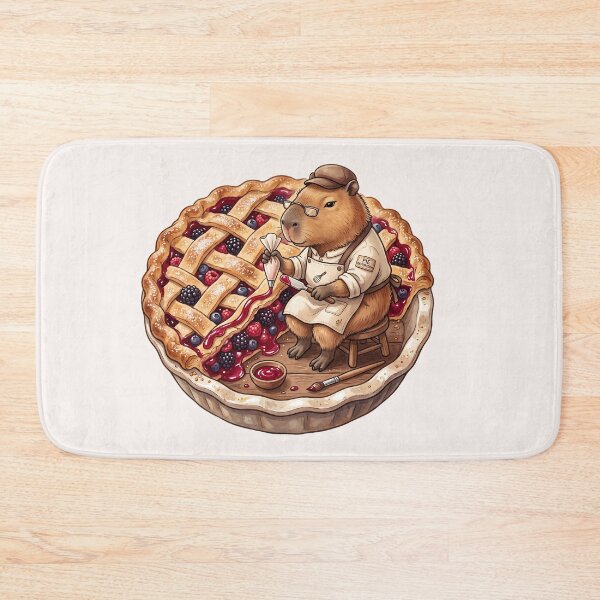 Item preview, Kawaii Capybara Berry Pie Baker Food Trend designed and sold by MythicCotton.