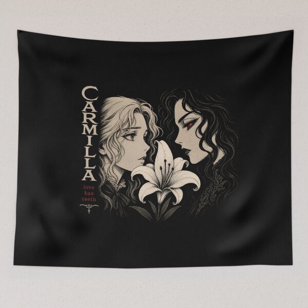 Item preview, Carmilla Love Has Teeth Graphic Novel Sapphic Vampire Art designed and sold by Fenay Designs.