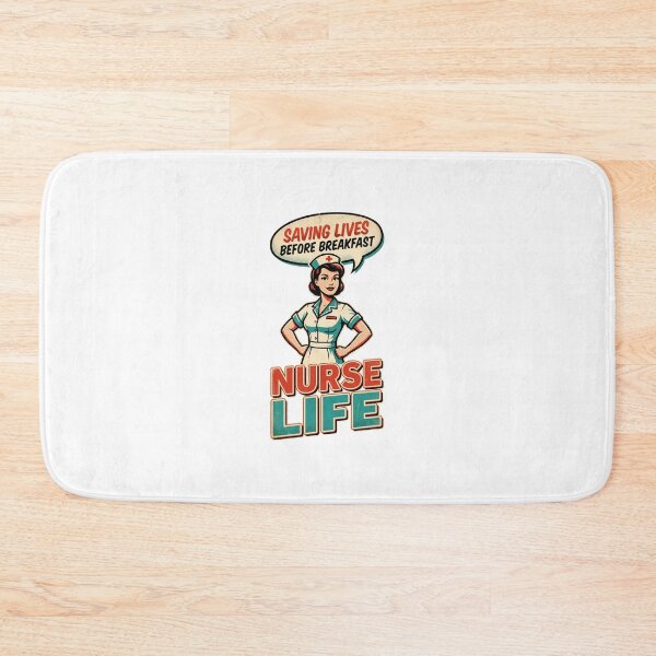 Item preview, Retro Vintage Nurse Life Saving Lives Before Breakfast  designed and sold by Bebew3.