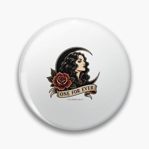 Item preview, Carmilla One For Ever American Traditional Tattoo Vampire Rose designed and sold by Fenay Designs.