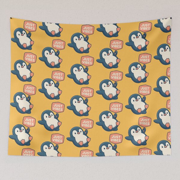 Artikelvorschau, Chubby Penguin Just Vibes entworfen und verkauft von dreephic22.