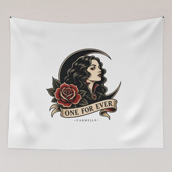 Item preview, Carmilla One For Ever American Traditional Tattoo Vampire Rose designed and sold by Fenay Designs.