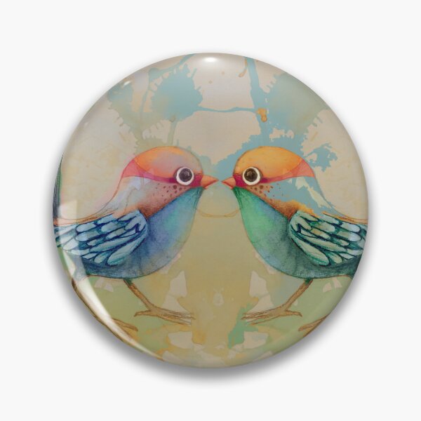 Item preview, Romantic Love Birds Blue Pair designed and sold by Karin Taylor.