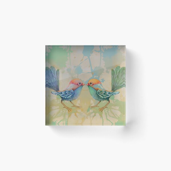 Item preview, Romantic Love Birds Blue Pair designed and sold by Karin Taylor.