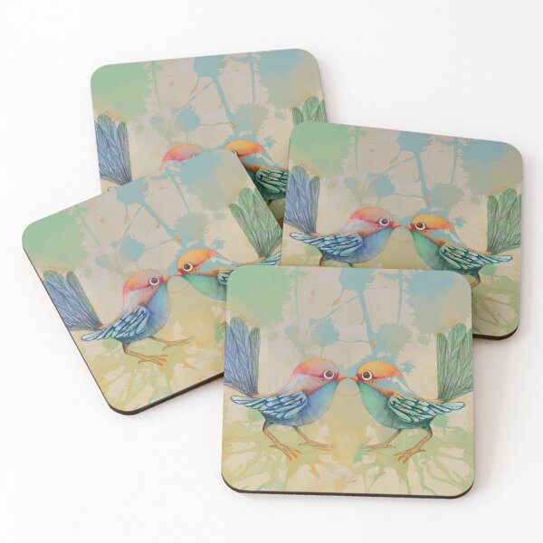 Item preview, Romantic Love Birds Blue Pair designed and sold by Karin Taylor.