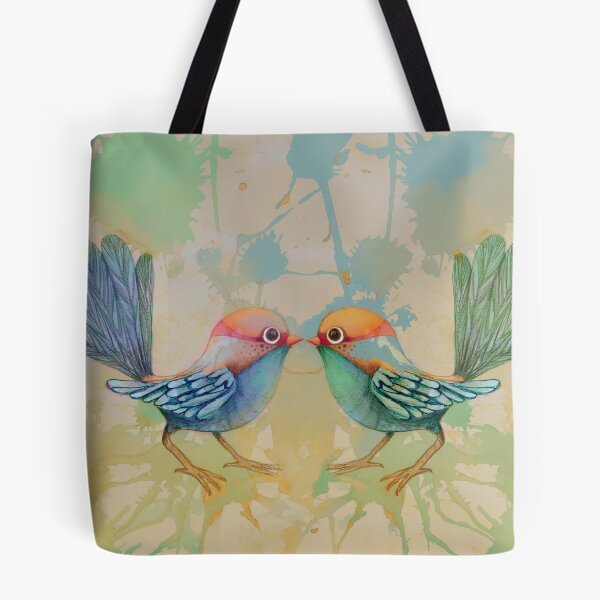 Item preview, Romantic Love Birds Blue Pair designed and sold by Karin Taylor.