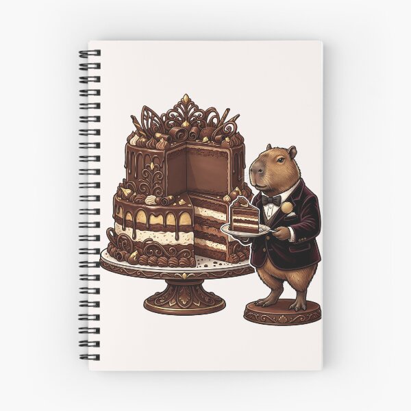 Item preview, Tuxedo Capybara Chocolate Cake Food Trend designed and sold by MythicCotton.