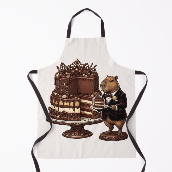 Item preview, Tuxedo Capybara Chocolate Cake Food Trend designed and sold by MythicCotton.