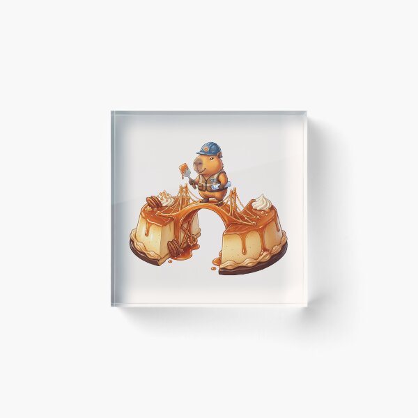 Item preview, Builder Capybara Caramel Flan Food Trend designed and sold by MythicCotton.