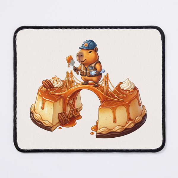 Item preview, Builder Capybara Caramel Flan Food Trend designed and sold by MythicCotton.