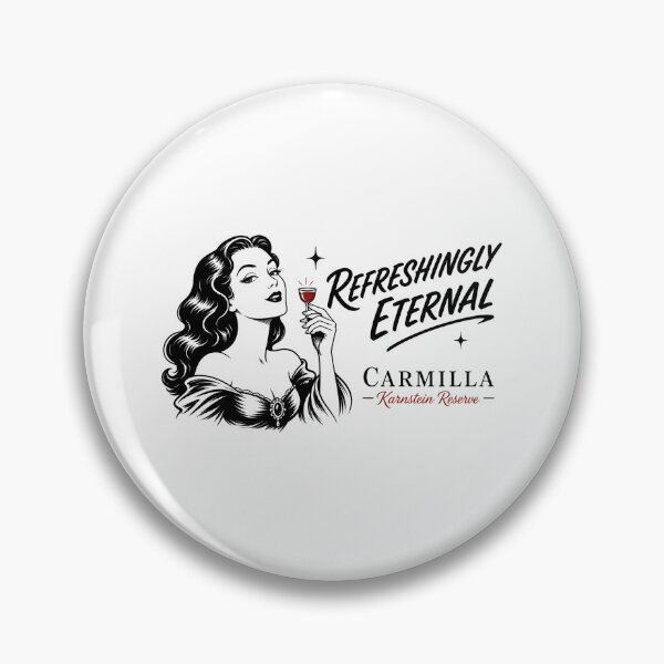 Item preview, Carmilla Karnstein Reserve Refreshingly Eternal Vampire Wine Art designed and sold by Fenay Designs.