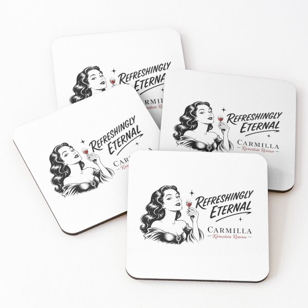 Item preview, Carmilla Karnstein Reserve Refreshingly Eternal Vampire Wine Art designed and sold by Fenay Designs.