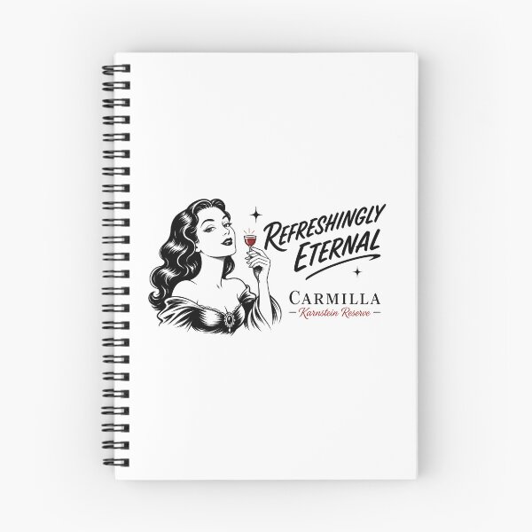 Item preview, Carmilla Karnstein Reserve Refreshingly Eternal Vampire Wine Art designed and sold by Fenay Designs.