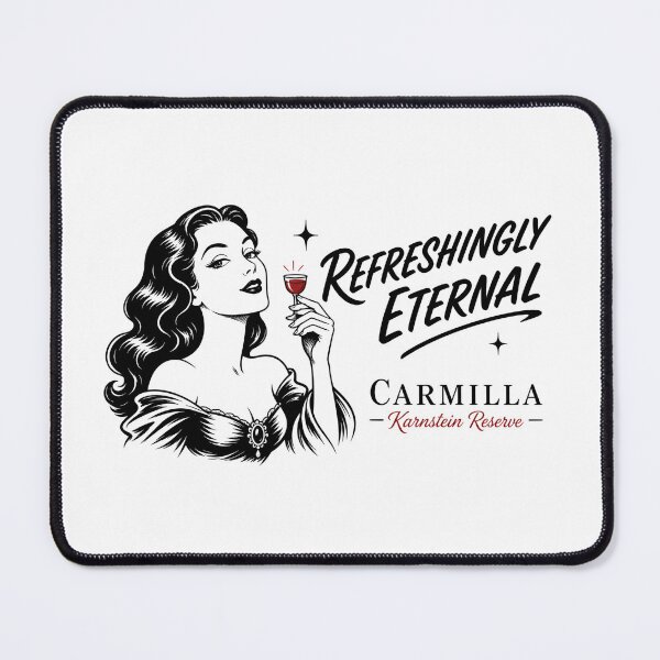 Item preview, Carmilla Karnstein Reserve Refreshingly Eternal Vampire Wine Art designed and sold by Fenay Designs.
