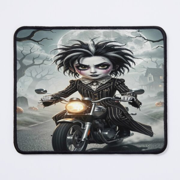 Item preview, Gothic Motorcycle Rider in Dark Fantasy Halloween Style inspired by Burton and Froud designed and sold by FotoworldEdel.